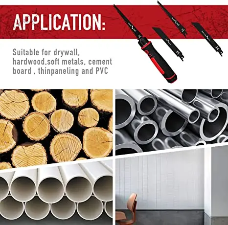 Профессиональная ручная мини-пила из нержавеющей стали режущее полотно пилы набор 4 пил с 3 лезвиями