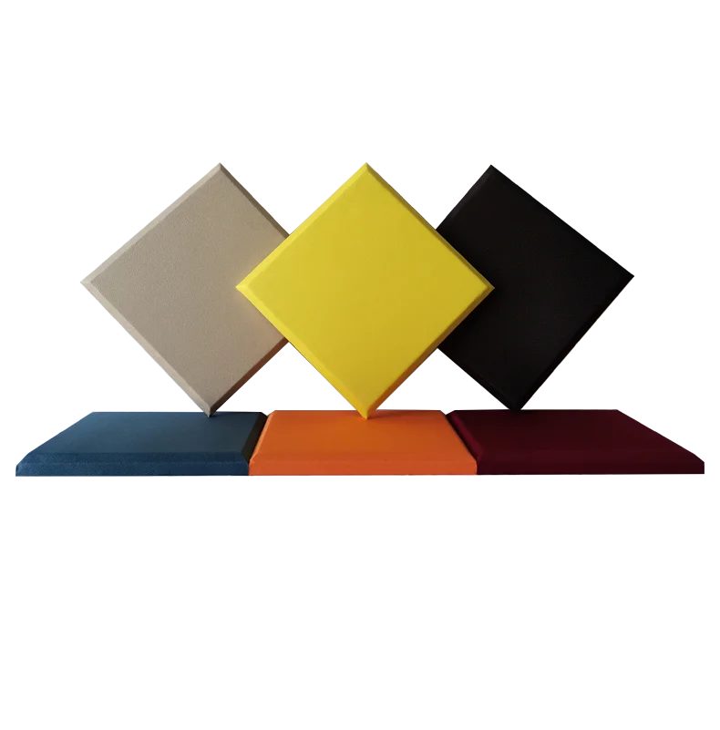 Beveled Edge Soundproof Cinema Movie Theater Soft Sound Fabric Wrapped Acoustic Wall Panel
