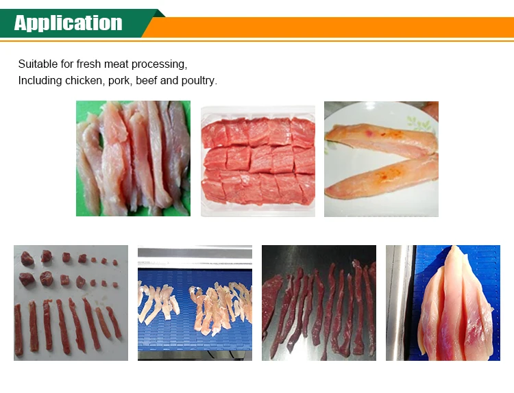 China manufactured fresh meat cutting equipment for meat strip slicer