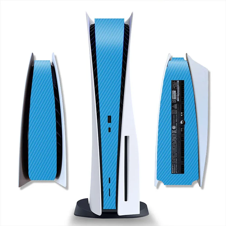 For PS5 Playstation 5 Console Middle Center Skin Sticker Decorative Stripe Carbon Fiber Decal Cover