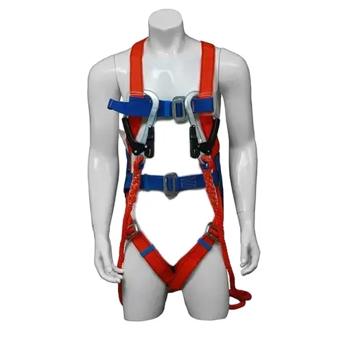 Adjustable fall protection fall arrest safety harness safety belt climbing harness with lanyards and big hooks