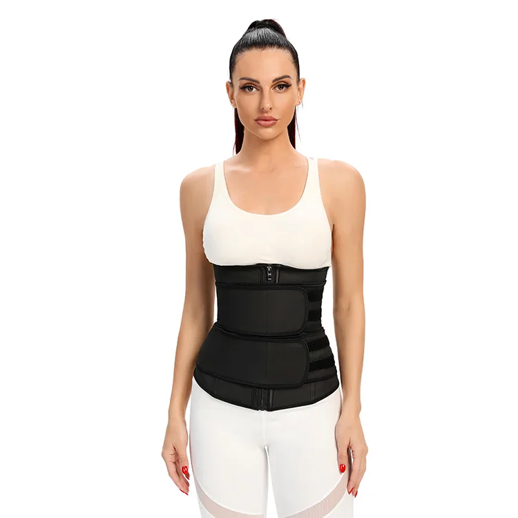 Застежка-молния и крючки спереди пояс для похудения обшивка латексные зажимы из стали корсет со съемными ремнями
