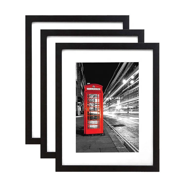 Wholesale  12 Colors 4x6 5x7 6x8 8x10 8x12 16x20 inch A3 A4 A5 Custom Size Photo Frame MDF Wooden Picture Frames