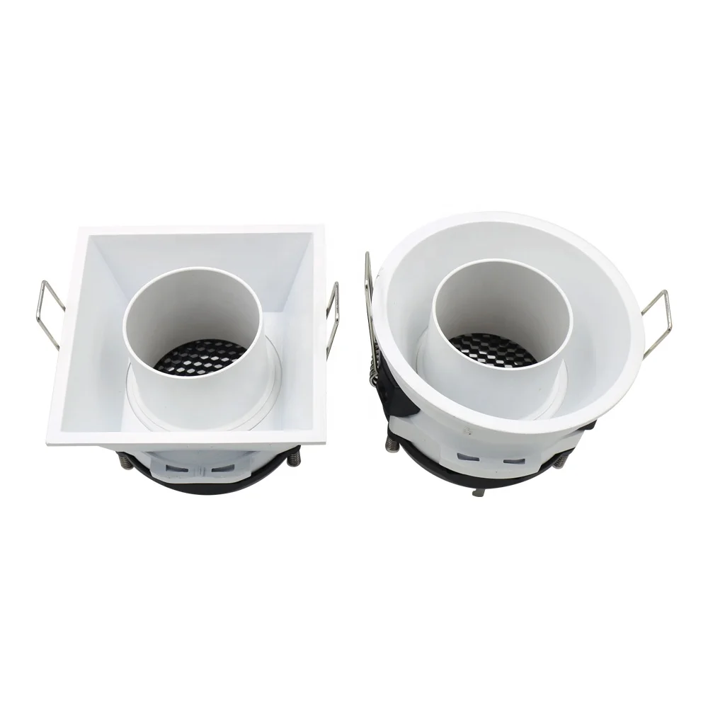 Hot sales square die-cast aluminum 360 degrees rotatable GU10 MR16 embedded spotlights