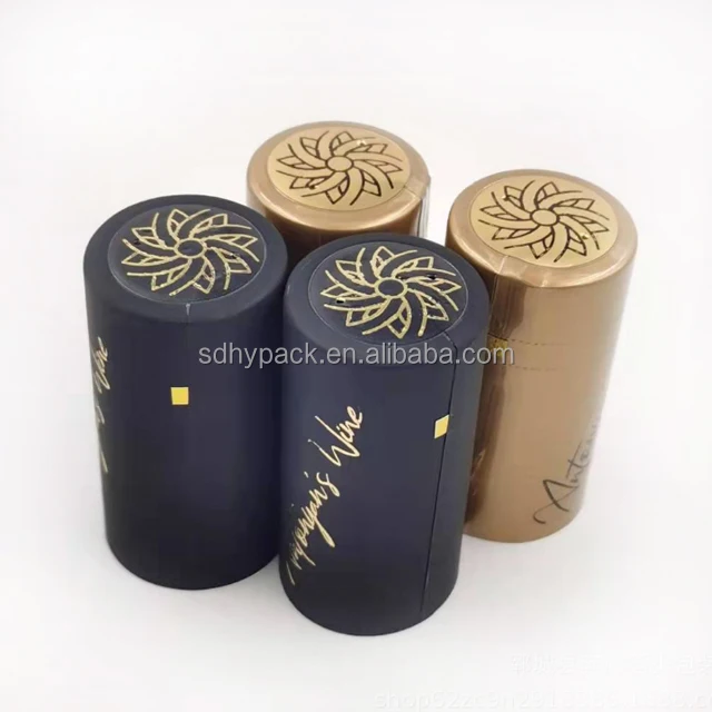 Wholesale tear off wine bottle shrink wrap cap seal pvc bottles heat