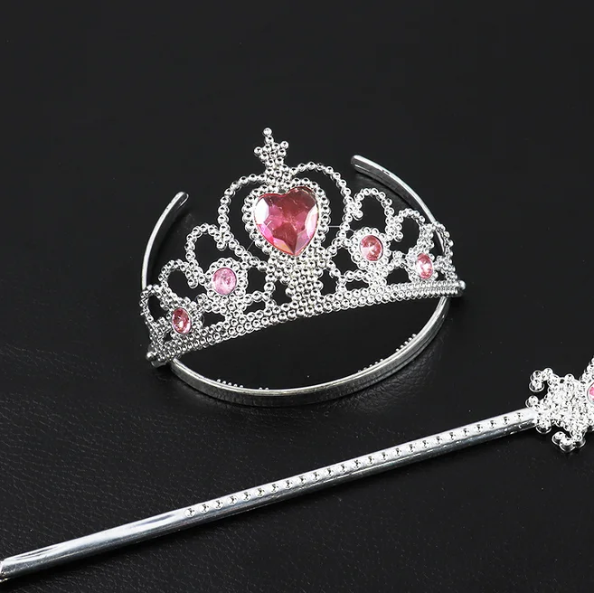 Оптовая продажа, маскарадный костюм Эльзы из мультфильма «Холодное сердце» для вечеринки, торжества, вечеринки, нарядного платья, принцессы, очаровательные тиары для девочек