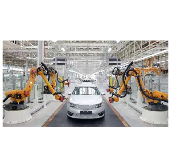 Full Electric Car Assembly Production Line Car jig Body Robots Repair Test Line
