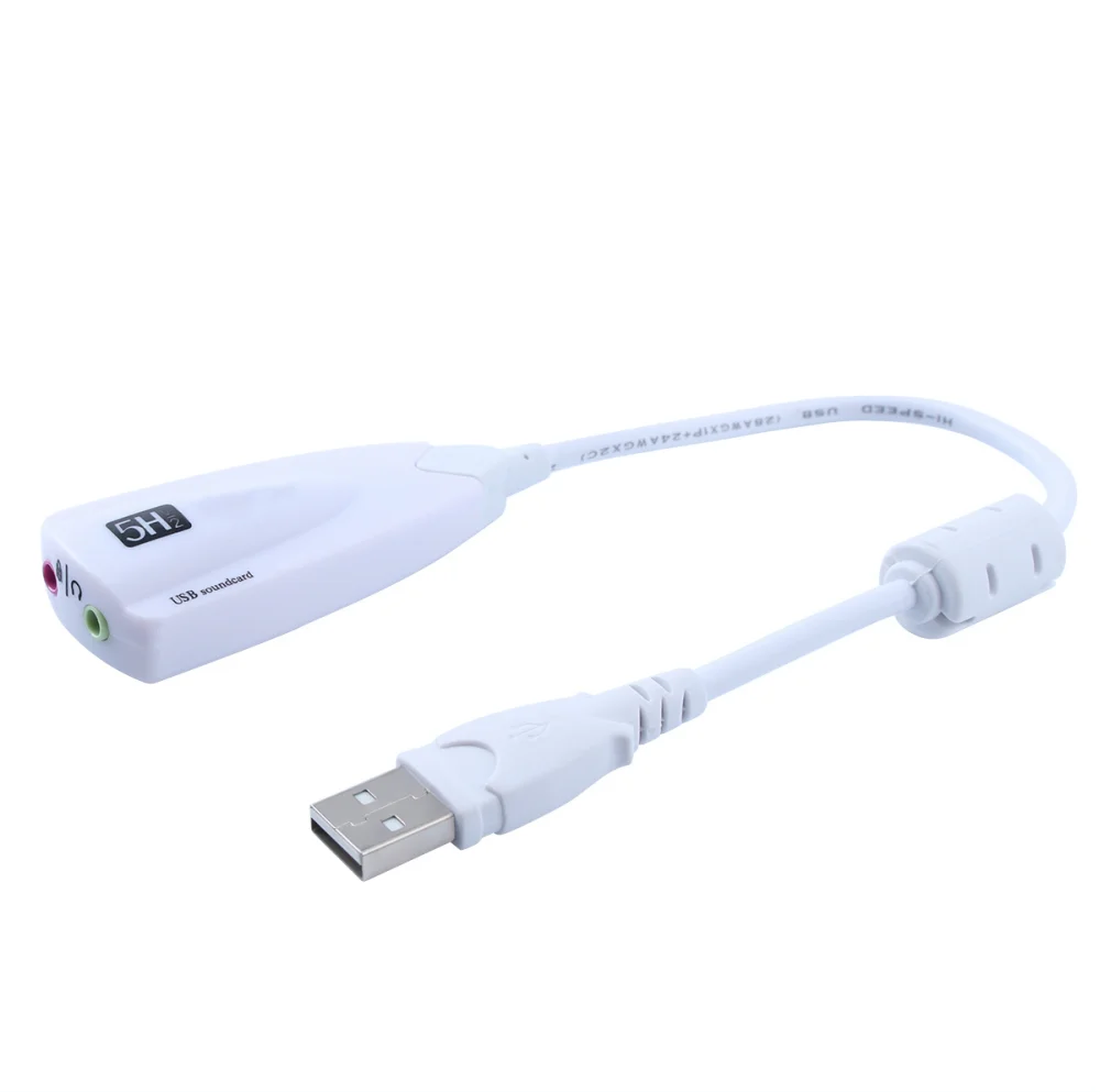  Внешняя звуковая карта USB 7 1 адаптер 5HV2 к 3D CH гарнитура микрофон разъем 3 5