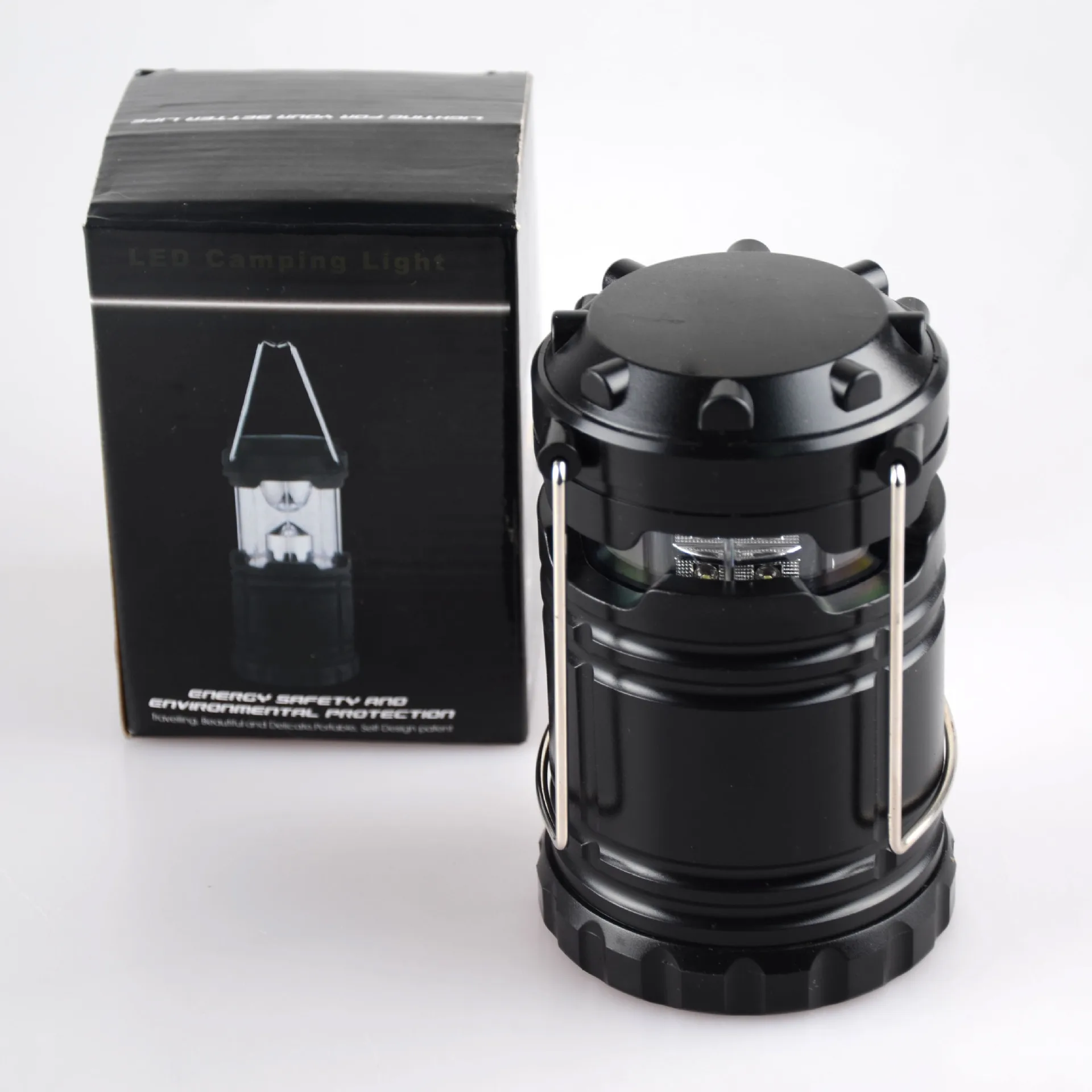 LED Battery Powered Lamp Super Bright 200 Lumen Collapsible Outdoor Portable Lights for Power Outages Hiking