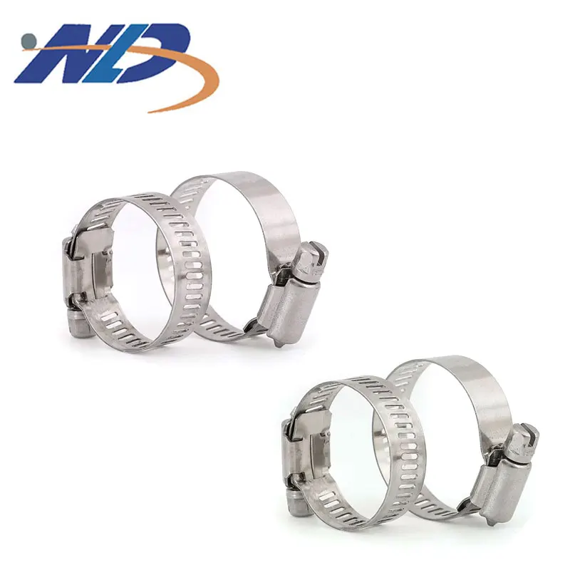 304 Stainless Steel 6mm-300mm Adjustable Clip 12mm Band Width Screw American Hose Clamp