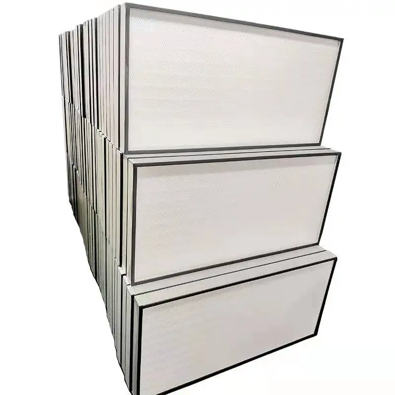 Customized Laminar Flow Sizes And Efficiencies Panel Pleated H13 H 14 True Hepa Filter for FFU Replacement