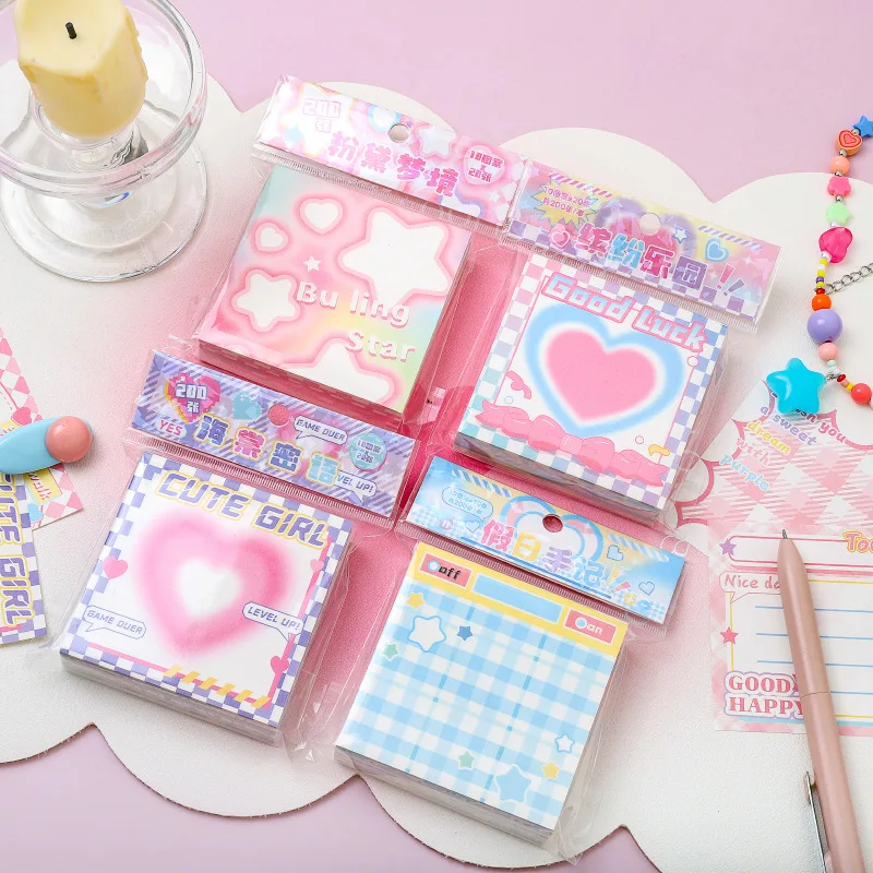 ins sticky note book small fresh message memo timed sticky note paper salty high-value handbook material paper