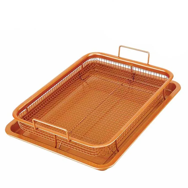 Wholesale Stainless Steel French Fries Snack Tray Grid Baking Tray Grill Kitchen Tools