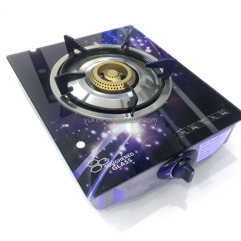 Kitchen Appliances Tempered Glass Top Stove Gas cooker Table Top Gas Stove 1 Burner Cooktops