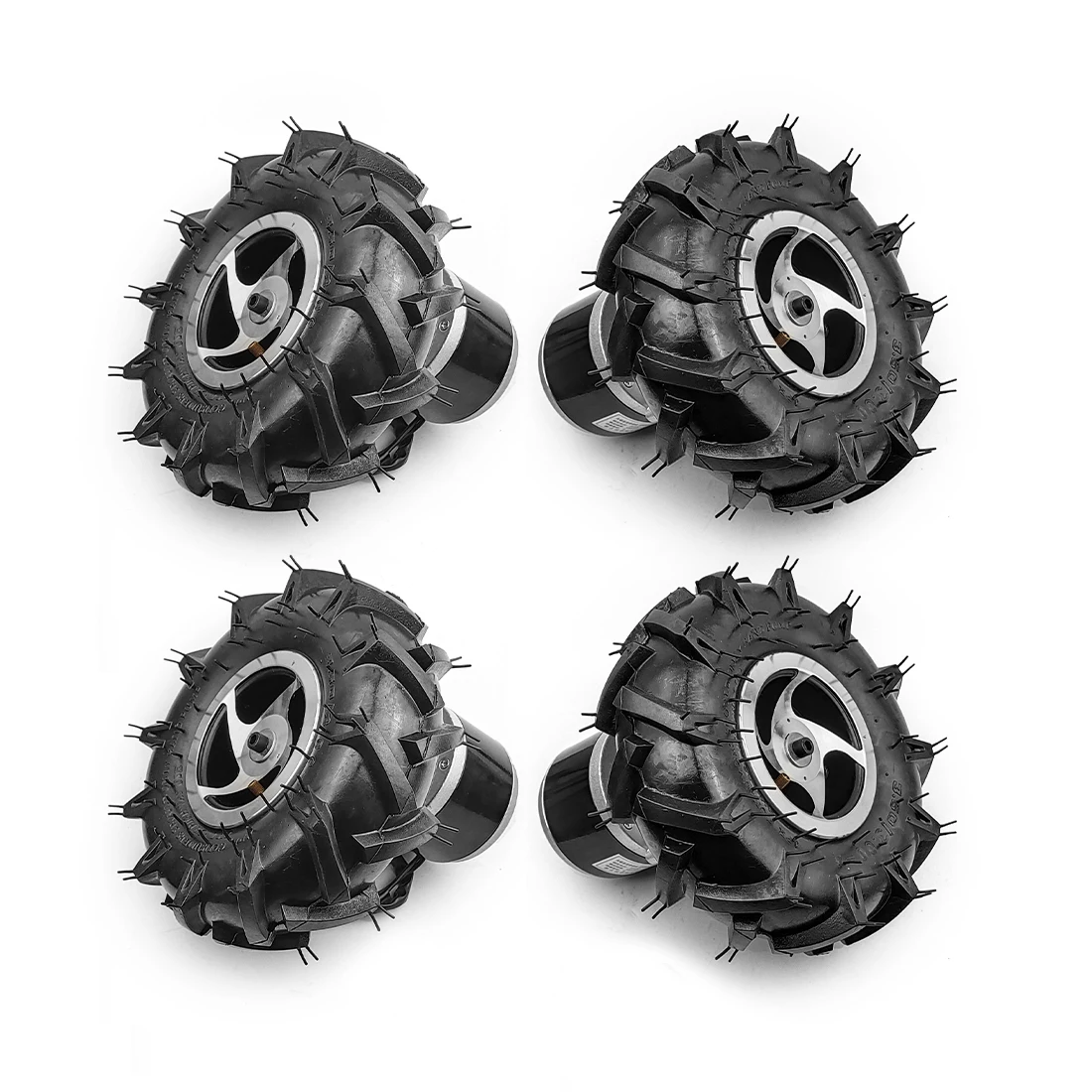 4WD 24V 1400W Electric Four Drive Kit 4.10-4 Off Road Tire 10 Inch Wheel Set For DIY Electrical 4X4 Lawnmower Barrow Trolley Car