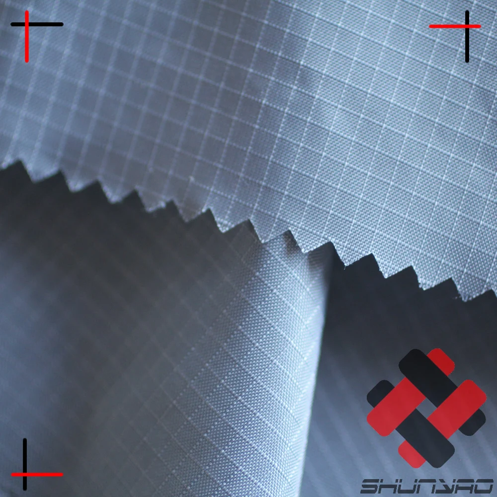 210T 70D tear resistant ripstop nylon fabric for shopping bag