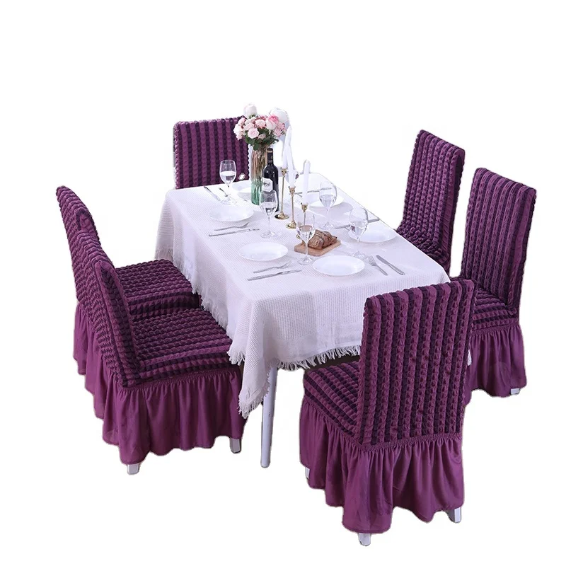 Printed Stretch Removable Dining solid Chair Slipcovers Washable Chair Cover
