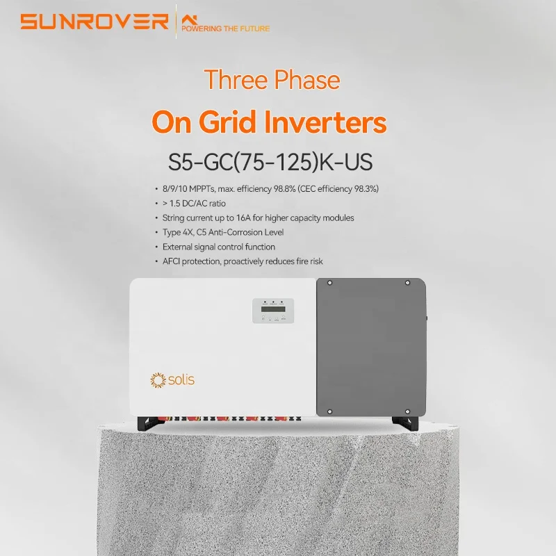 Трехфазные струнные инверторы для промышленных 100 кВт 110 125 Solis S5-GC110K-US на сетке