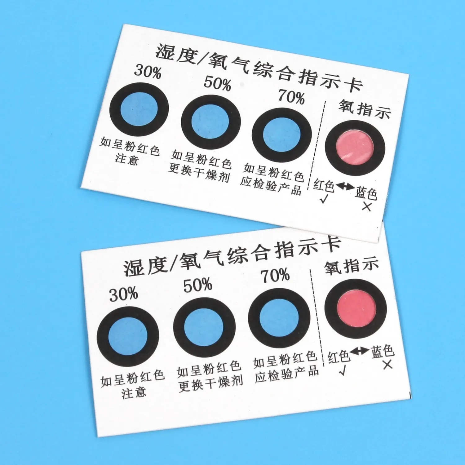 Various Dots Humidity Indicator Card Cobalt Dichloride Free Series for Electronic Goods