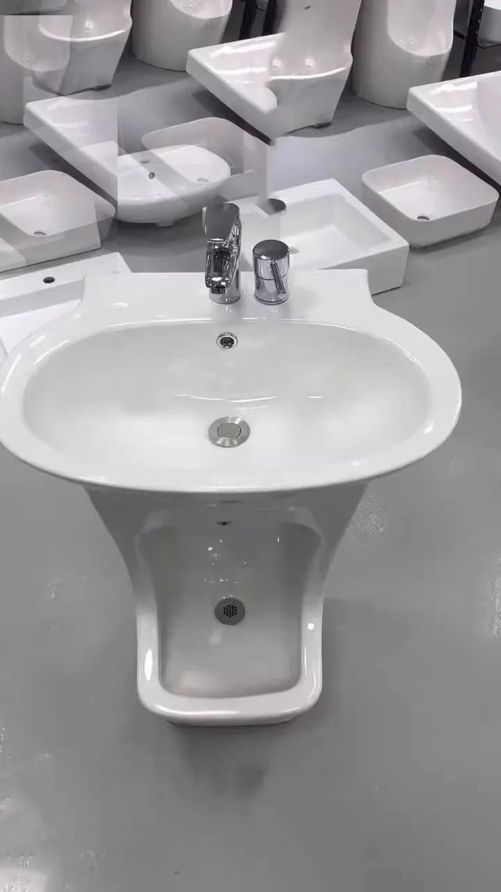 Custom Lavabos Pedestal lavamanos pequenos ceramic washbasin lavatory sink muslim wudu basin bathroom wash basin in pakistan