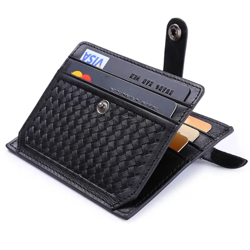 2021 new Italy designer custom men rfid wallet credit card holder,Bifold slim minimal carbon fiber real leather card holder