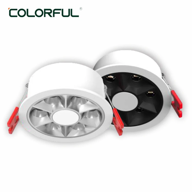 2022 popular high CRI lumen ceiling Lighting Fixture 7W 12W 20W 30W recessed anti glare downlight for high quality requiremnt