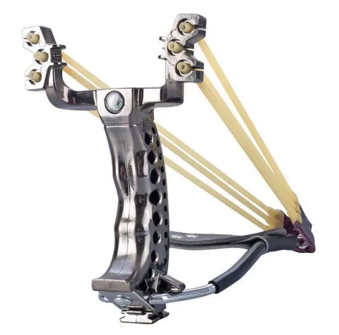 Рогатка для охоты на открытом воздухе с использованием складной рогатки с отсеком для запястья и резиновой лентой