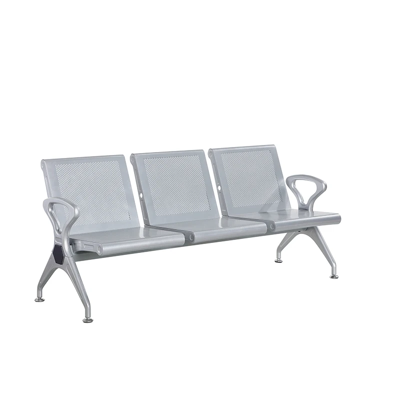 Project Infusion Metal 2 3 4 5 Seats Hospital Waiting Chair Railway Station 3 Seats