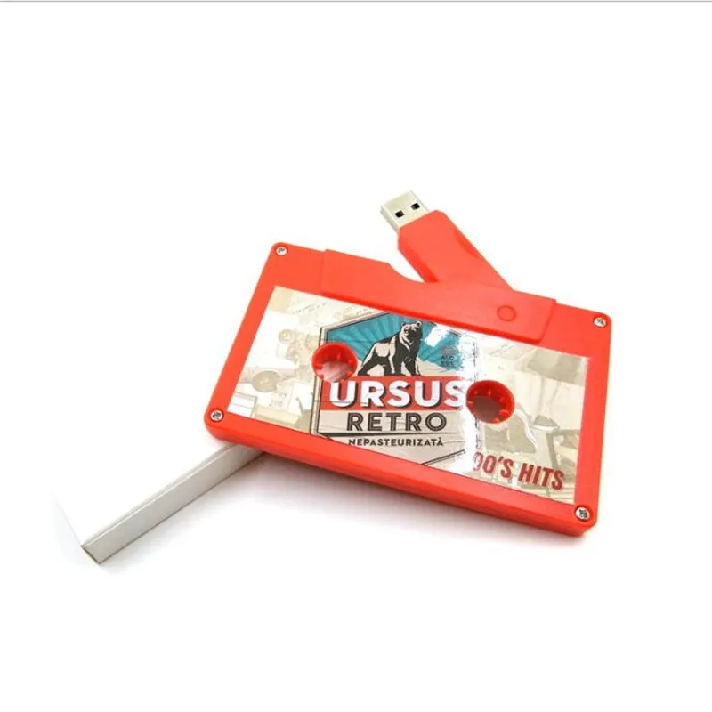 Custom Cassette Tape USB Flash Drive 1gb Bulk Cheap Thumb Drive Memory Stick For Computer/Laptop with Custom Logo