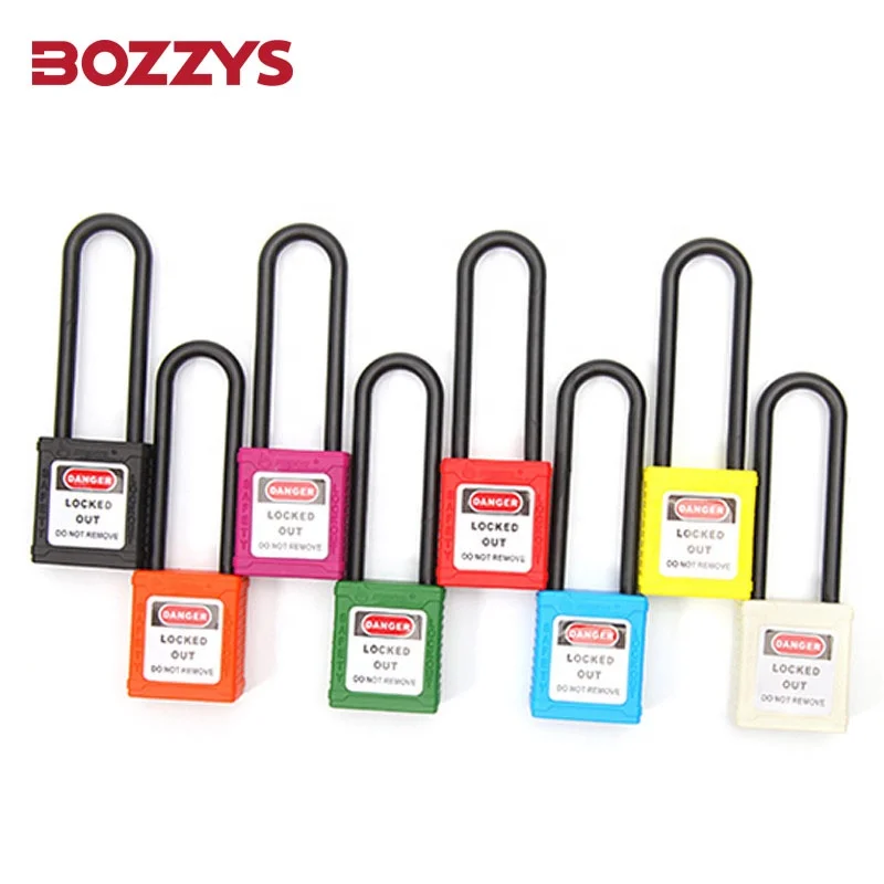 Anti-magnetic Insulated Electrical Long Shackle Lockout Padlock for Lockout Insulated Against the Effects of Electricity