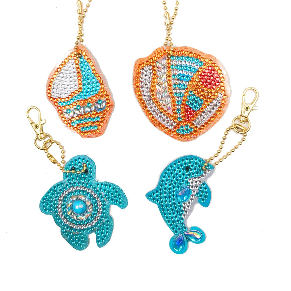 Брелок с дельфином алмазная живопись подвеска «сделай сам» Хрустальный брелок черепаха животное рекламный подарок
