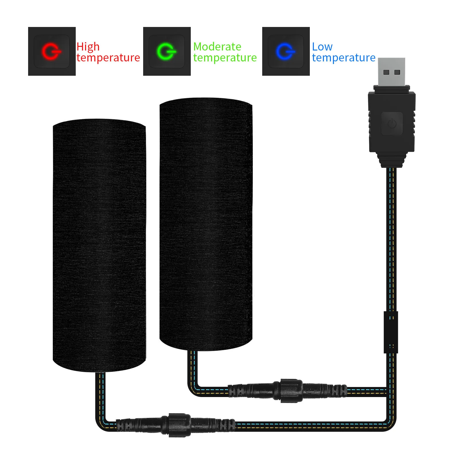 2021year 5V USB hook and loop three-speed thermostat electric handle sleeve