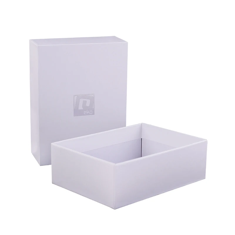 
China custom small white box package blank gift cardboard paper packaging 