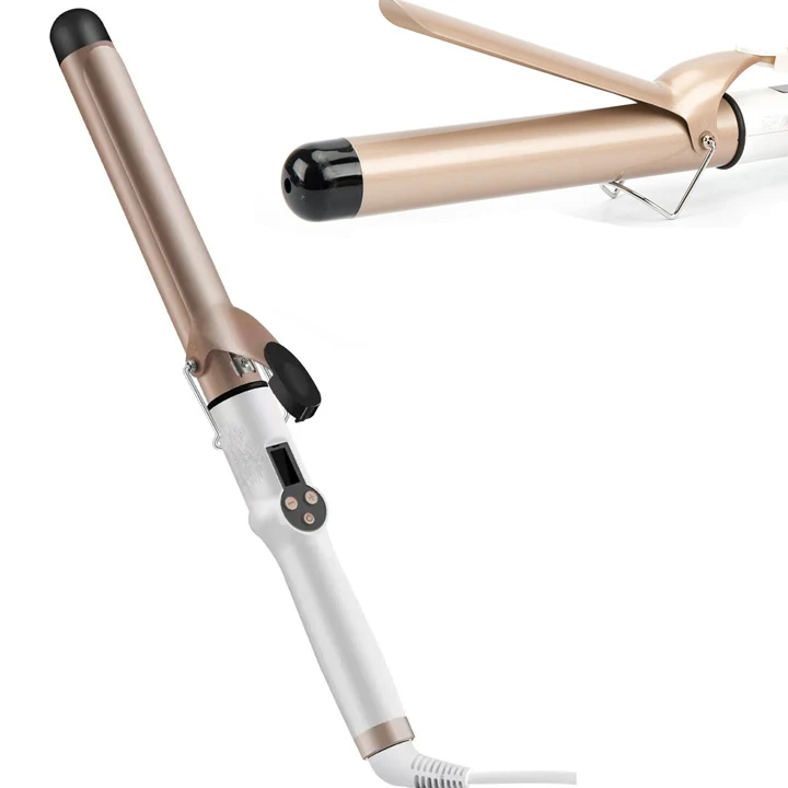 Ceramic Coating Hair Styler Hair Curling Iron LCD Rotating Profesional Big Wavy Hair Curler 2 In 1 Dry Wet Curling Iron