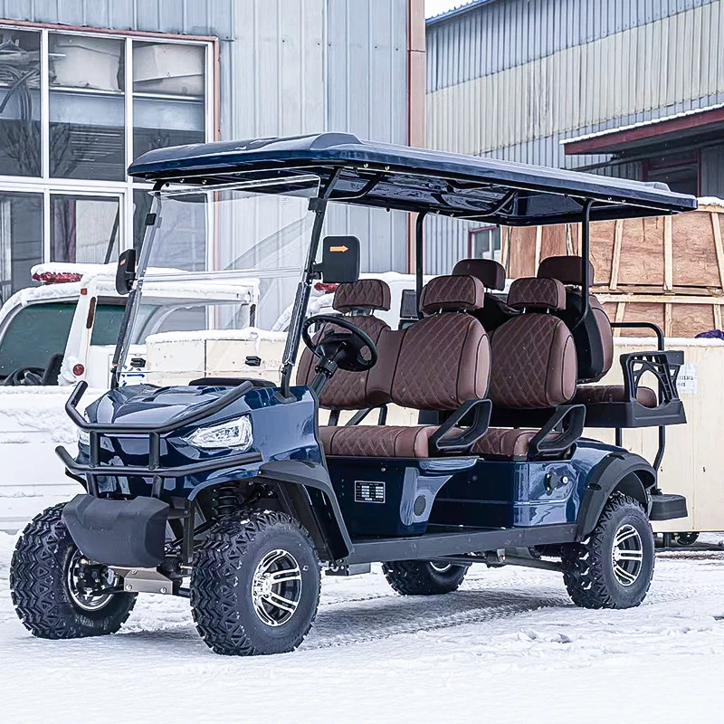 4+2 Seats Electric Lifted Golf Cart Hunting Car with Powerful Motor Controller Electric Golf Cart at Factory Price