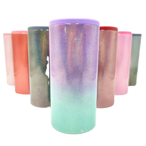 Vacuum Insulated 12 OZ Slim Can Cooler insulated beer holder12oz Skinny Can Cooler stainless steel beer chiller