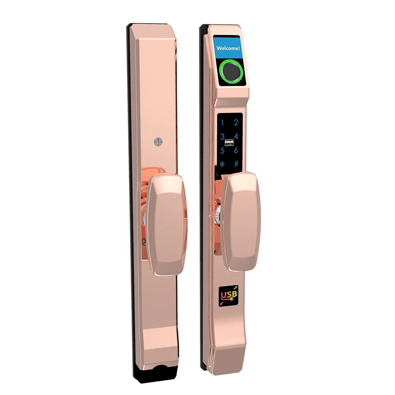 Intelligent sliding door lock available key fingerprint card