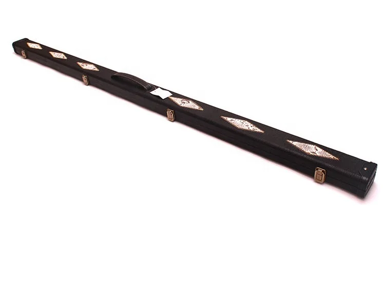 High quality portable 1-piece 3/4-piece black leather aluminium billiard snooker cue case