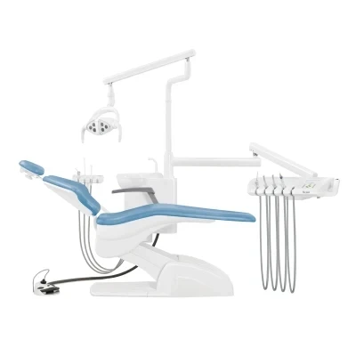 Best Sale Economical Dental Chair with One Dentist Stool ISO Certified Metal Equipment Electric Power Source