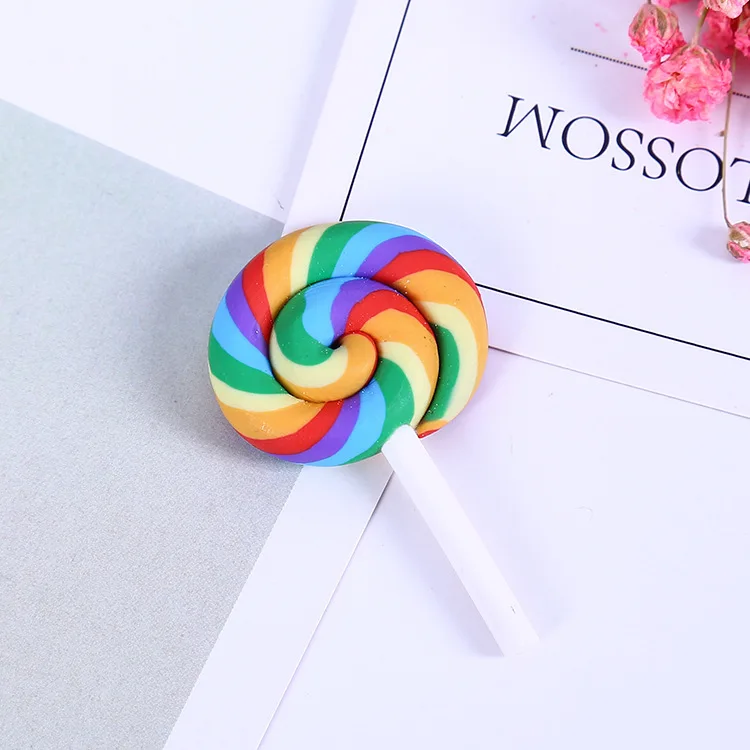 Simulation food play cream mobile phone shell accessories pencil case DIY materials clay lollipop DIY accessories