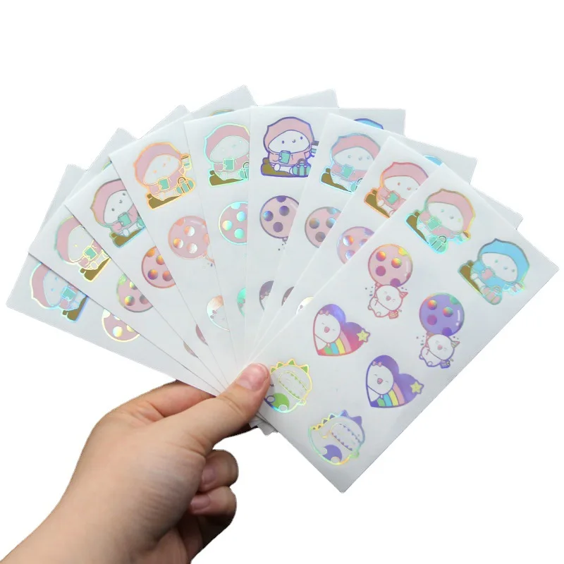 Beautiful self-adhesive holographic reflective cheap radium radiation sticker customization