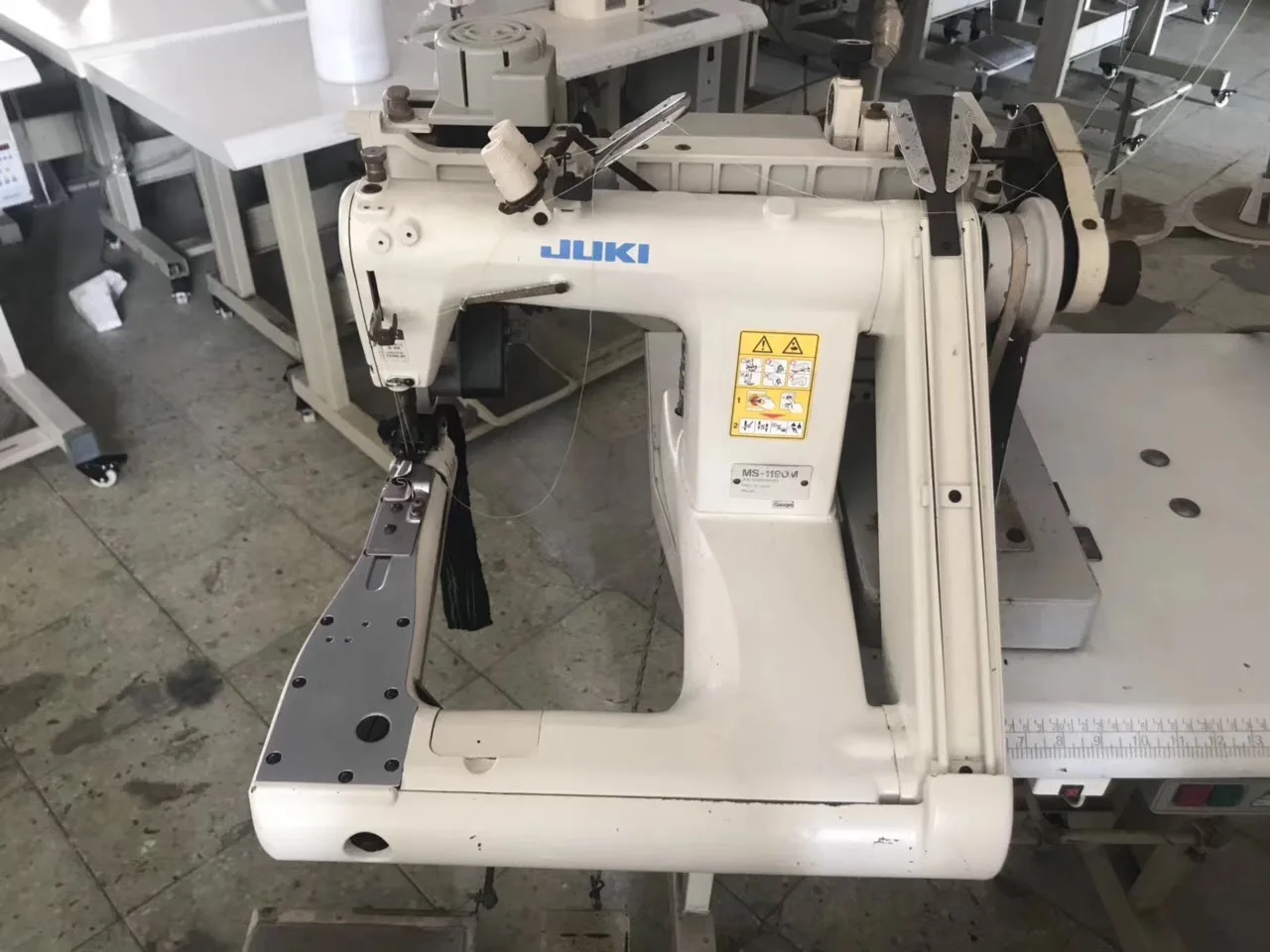 Secondhand Jukis 1190 Feed Off The Arm Double Chainstitch Sewing Machine Used