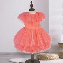 Princess Flower Girl Dress Summer Tutu Kids Dresses for Girls Children Costume Wedding Birthday Party Prom Designs Teenager