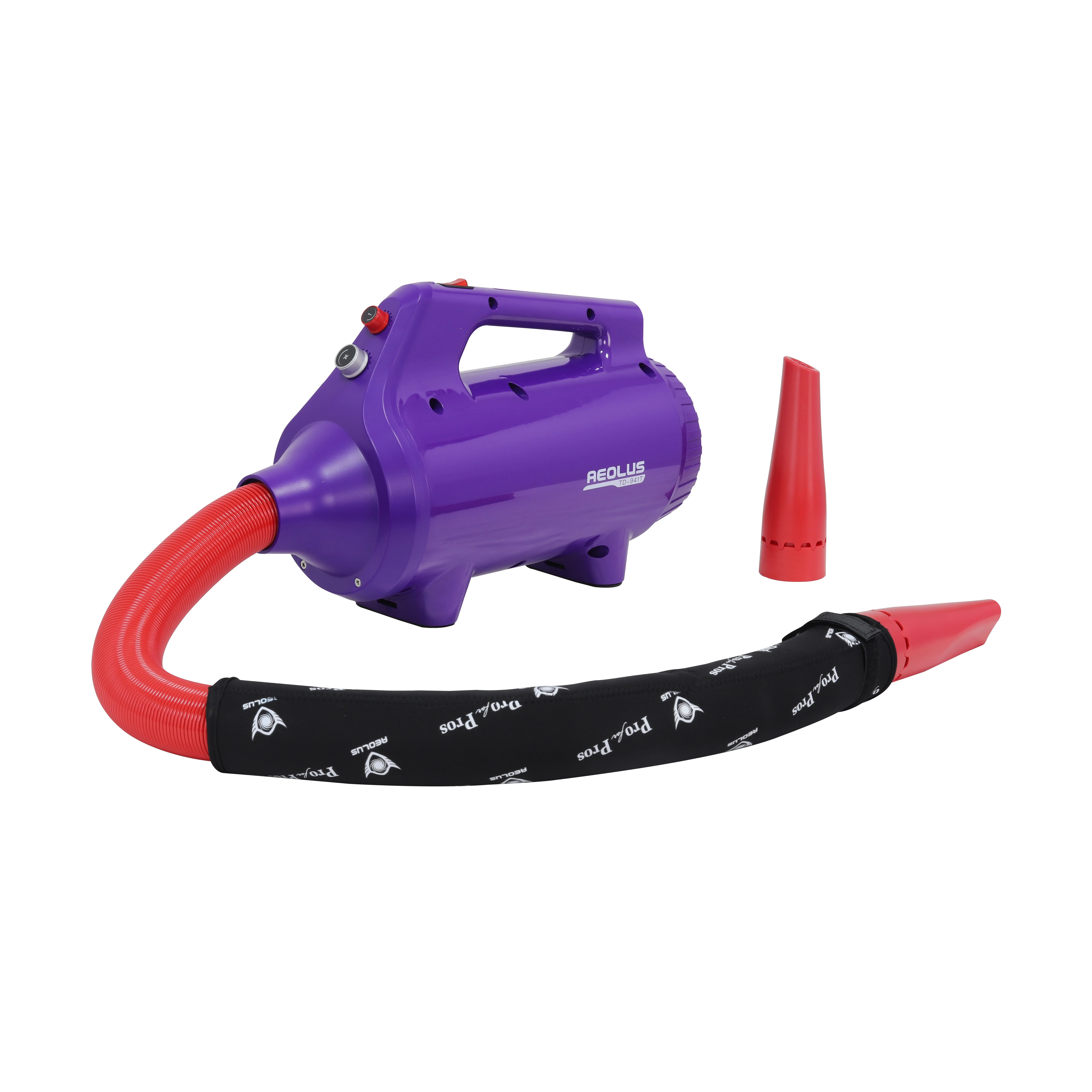 TD-941T-Purple одиночный мотор Pepe ПЭТ Dryer-1800W фиолетовый; Поставляется с двумя запатентованная сверхнизкой температуры узкая насадка