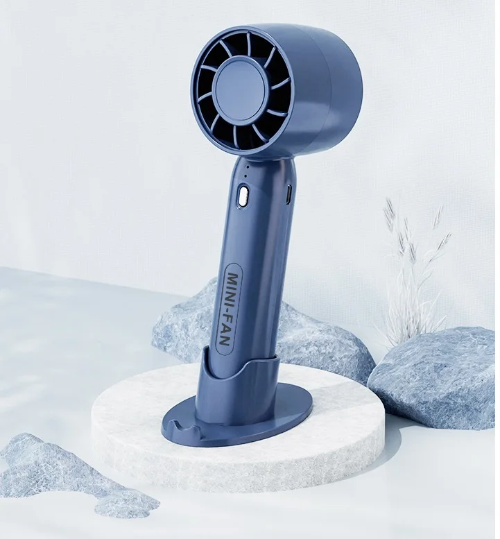 Portable electric pocket turbofan mini usb fans with phone holder base handy hair dryer shape handheld fan
