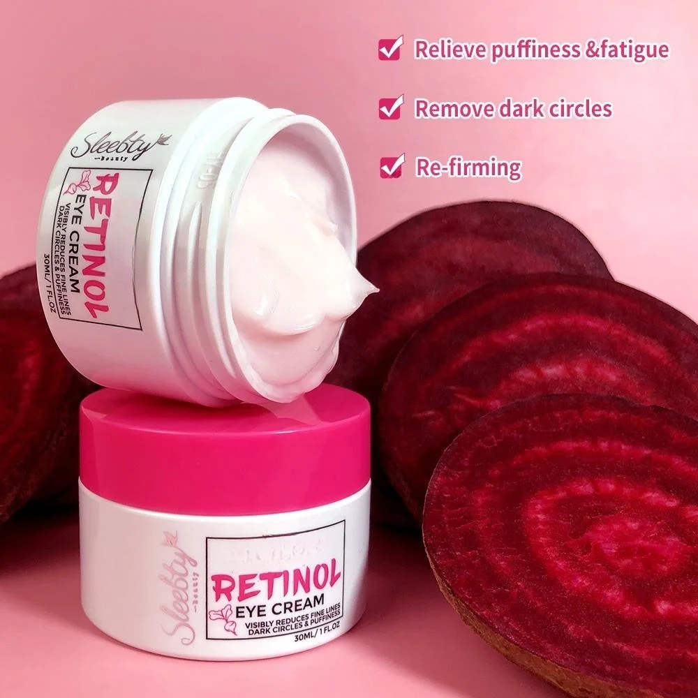 Private Label eye skin moisturizing whitening dark circles anti wrinkle beet retinol eye cream