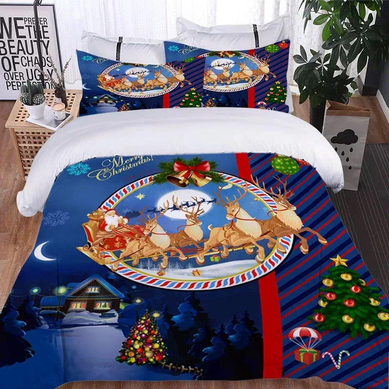 Christmas Snowmen Quilts Xmas Reindeer Bedspread Cardinals Car Bedding New Year Coverlet Plaid Bed Set for Holiday