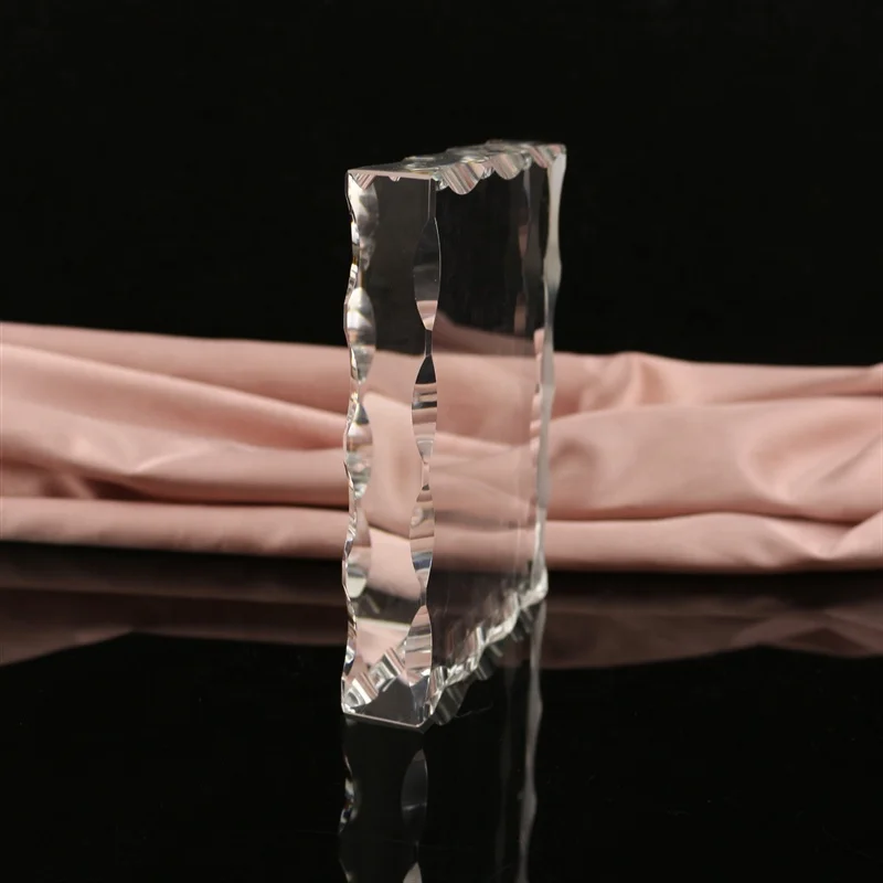 China supplier professional custom 2d photo frame item blank k9 crystal glass blank crystal cubes for 3d laser engraving logo