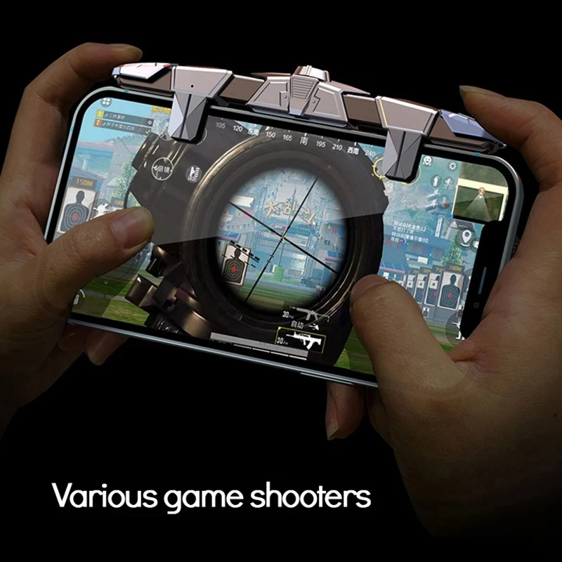 G15 Mobile Phone Gaming Trigger 6 Fingers PUBG Controller Gamepad Button Sensitive Shoot And Aim Controller For IPhone Android