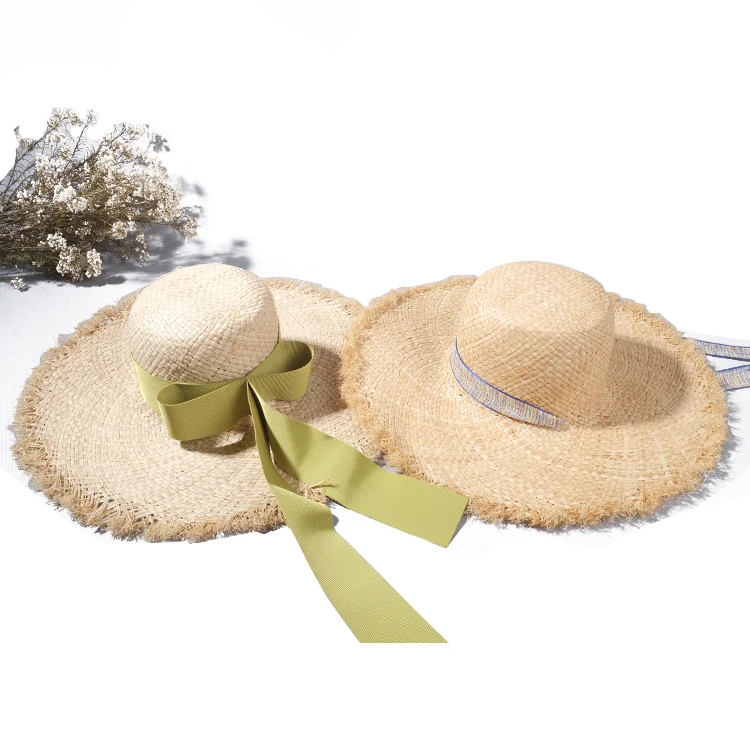 Оптовая продажа, пляжные шляпы из рафии, модная женская летняя Панама, соломенная шляпа